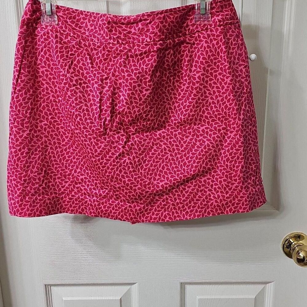 Ann Taylor Pink Geometric Heart Print Skort Size 6 - Picture 7 of 7